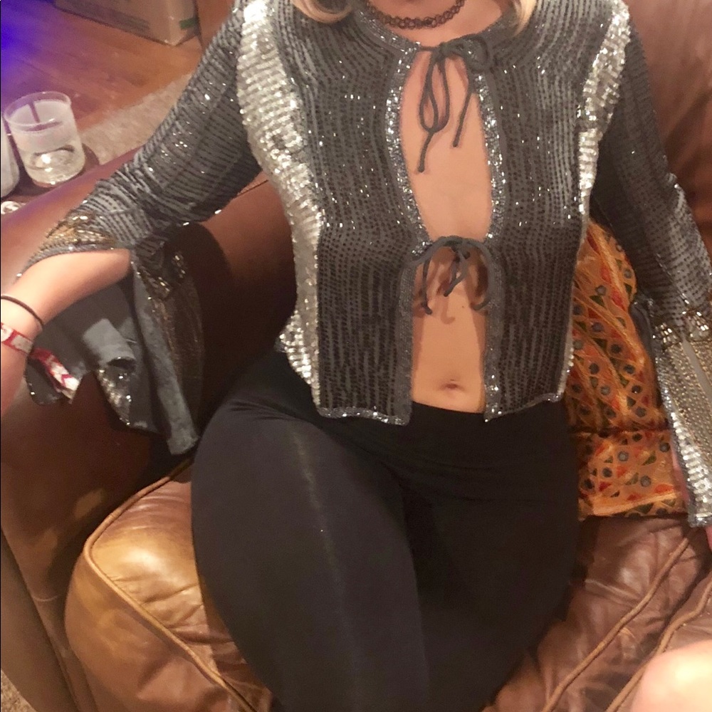 Hand made sequined jacket - Picture 2 of 11